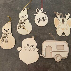 #9- Set Of 6 DIY Christmas Ornaments